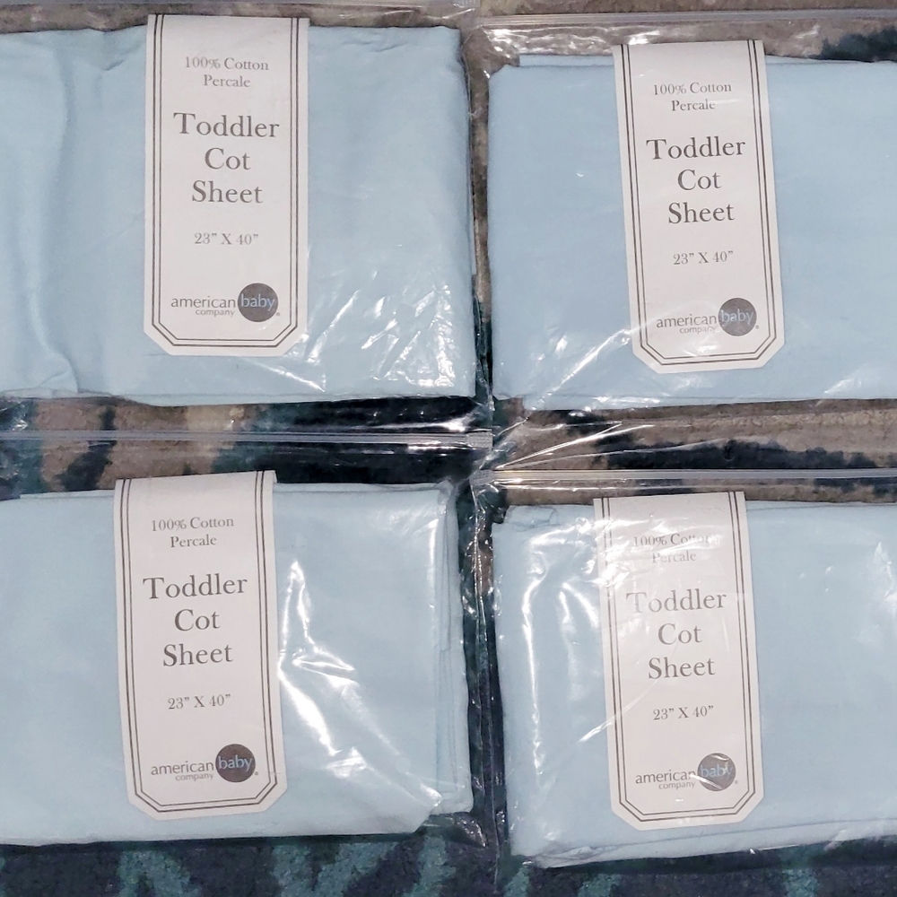 100% Cotton Percale Toddler Cot Sheet 23" X 40"